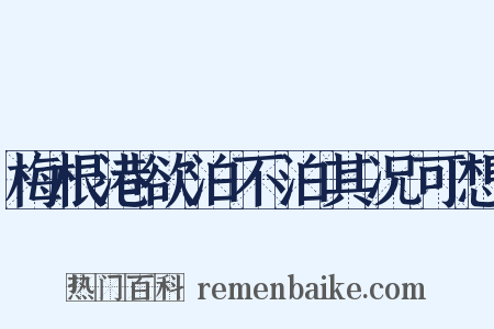 梅根港欲泊不泊其况可想是什么意思的图片